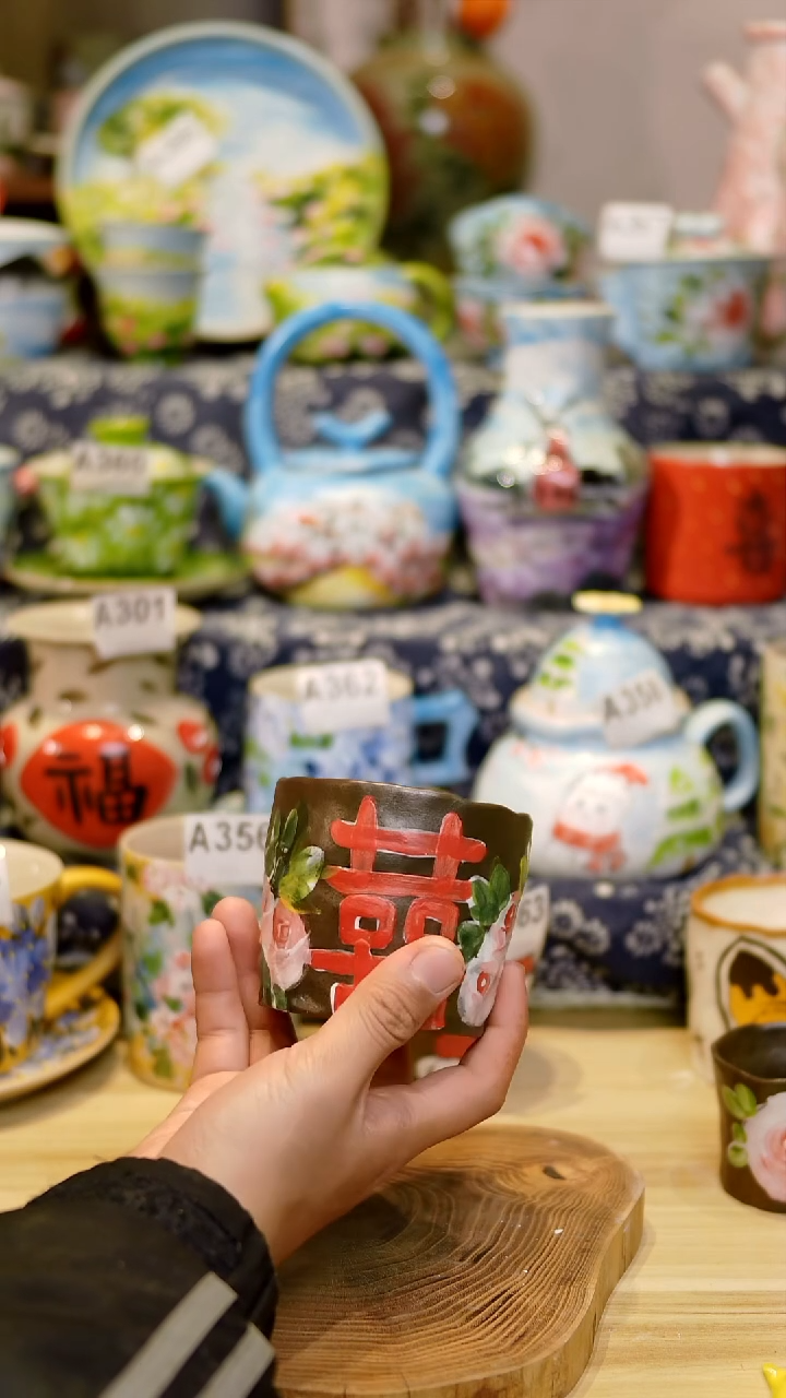 瓷片景德镇手绘釉下彩陶瓷