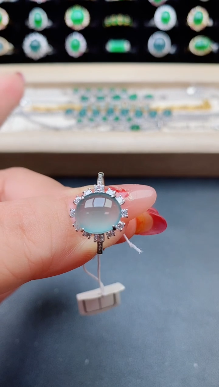 【闪购商品】翡翠戒指银S925镶嵌5080085