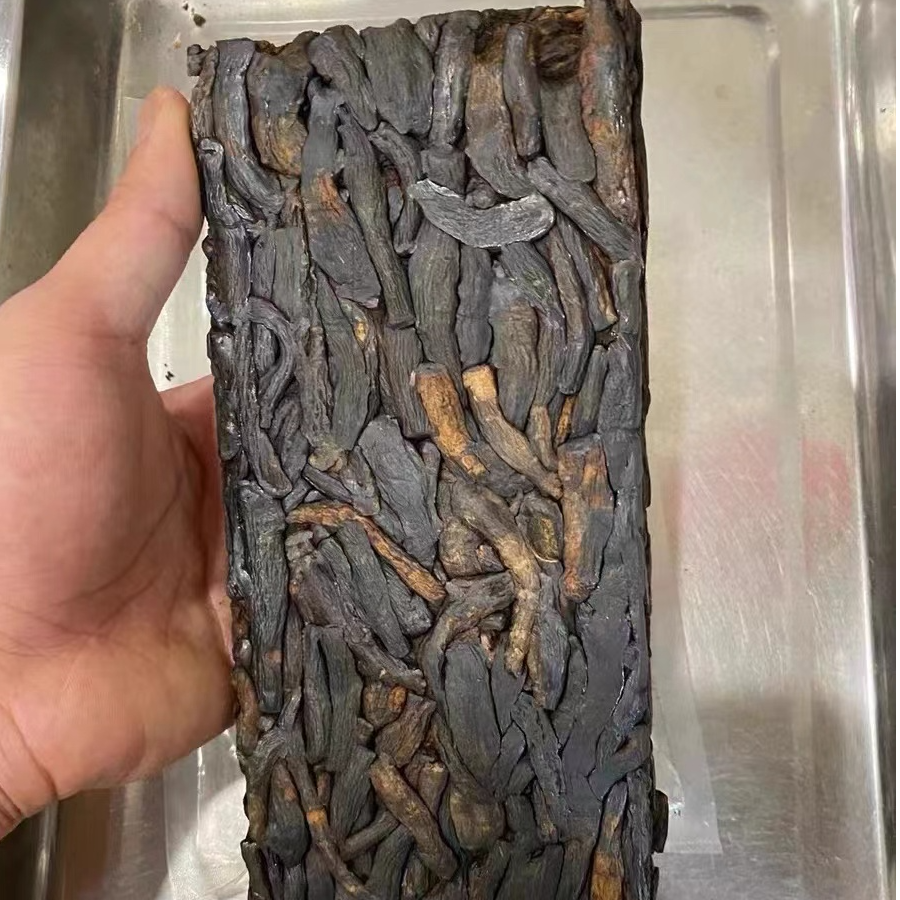 高丽参黑参腿砖黑参腿砖版货长白山精选600克/块泡水滋补