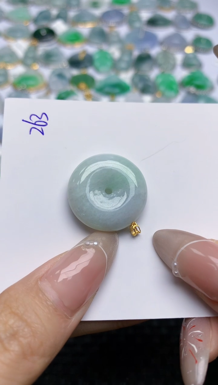 【闪购商品】翡翠颈饰18K金镶嵌 天然翡翠A货