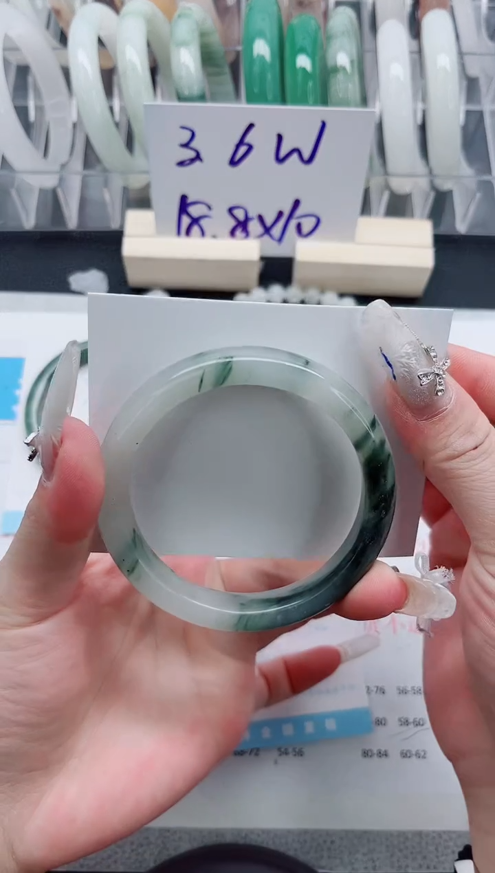 【闪购商品】石英质玉手镯未镶嵌A194-58.5