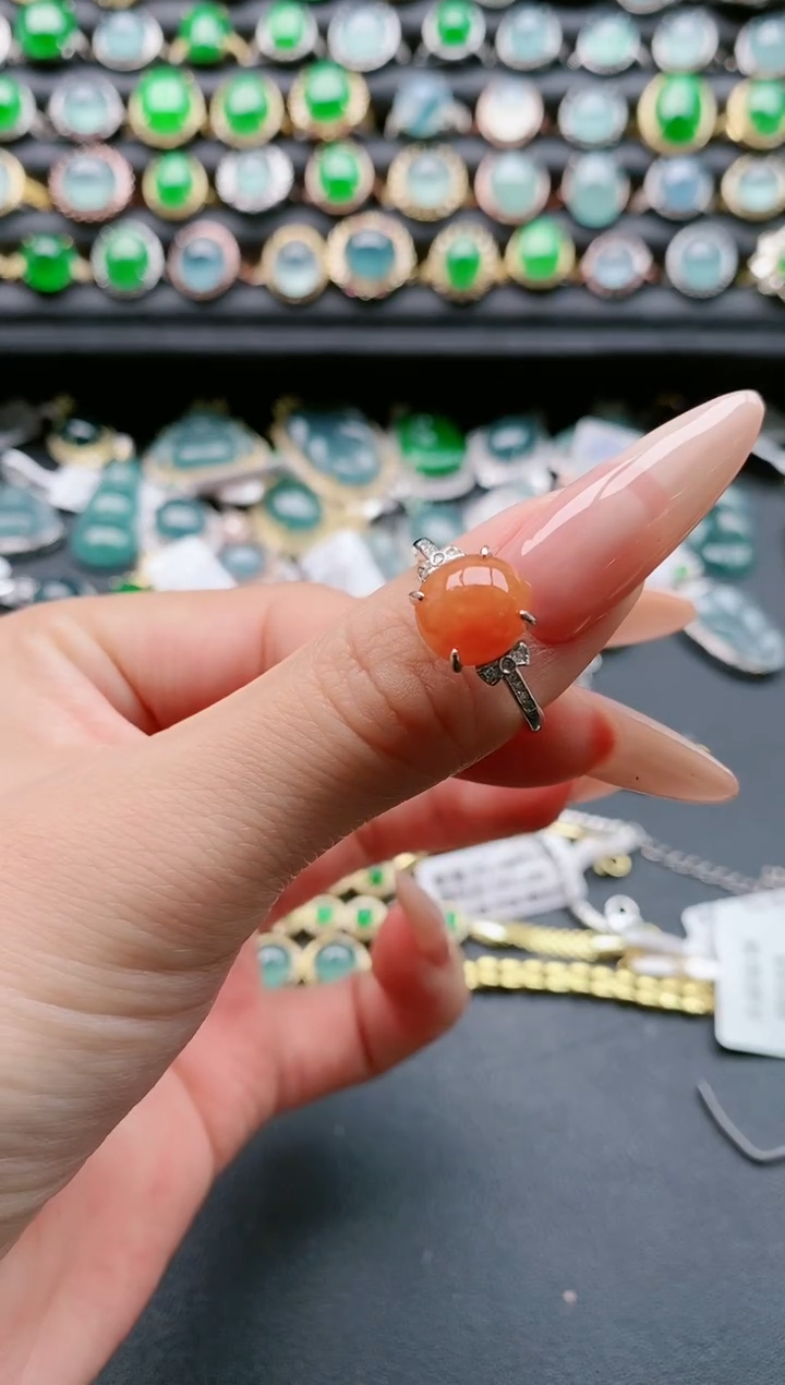 【闪购商品】翡翠戒指银S925镶嵌11111111