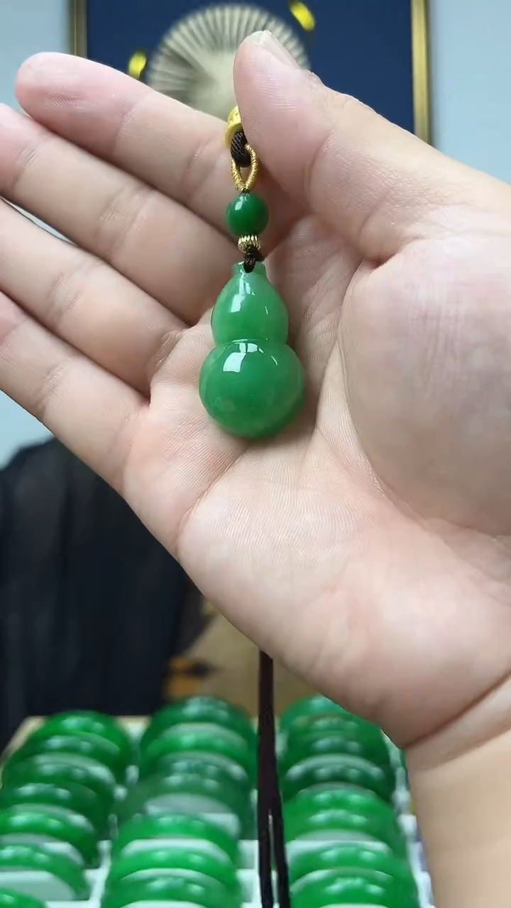 砖雕s30 正阳绿福芦吊坠