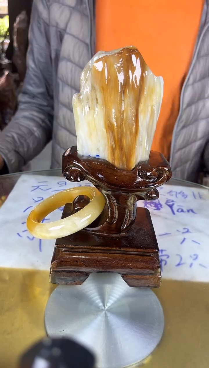 未镶嵌珠宝奇石硅化玉缅甸天然树化玉精品居家摆件