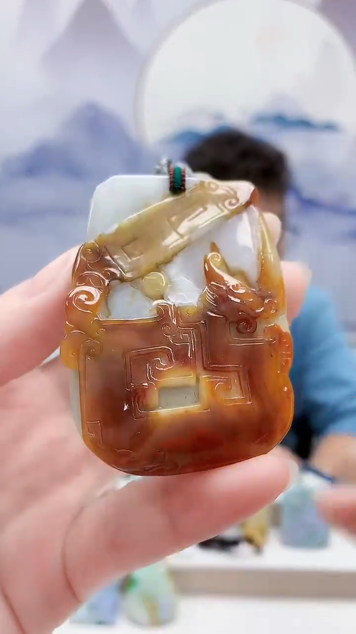 未镶嵌定制翡翠5175ry-毛货挂件55