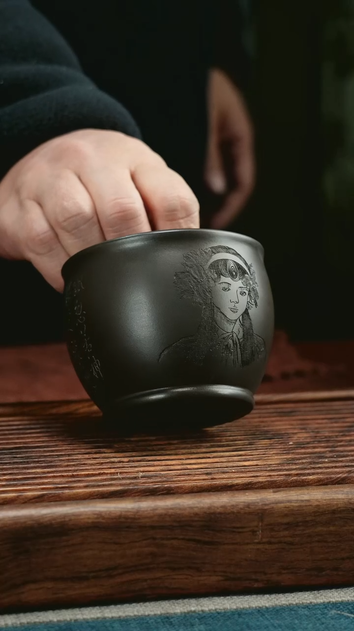 【闪购商品】紫砂茶杯石黄美女杯