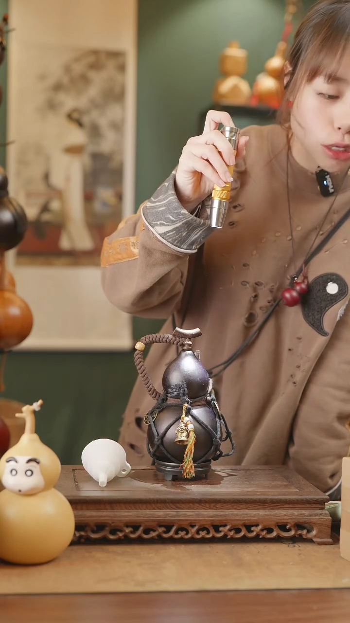 【闪购商品】370号精品天然大漆工艺防渗内胆酒葫芦~