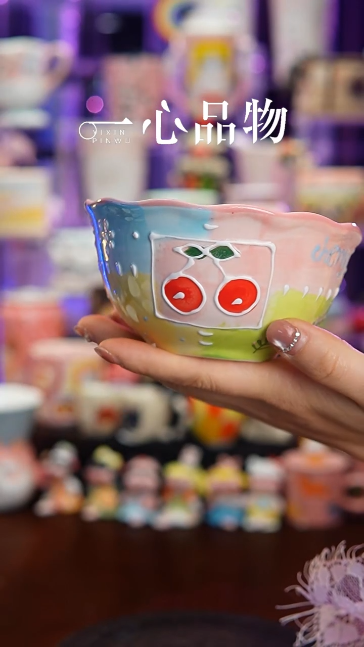 杯子瓷Y614景德镇手工手绘杯子摆件