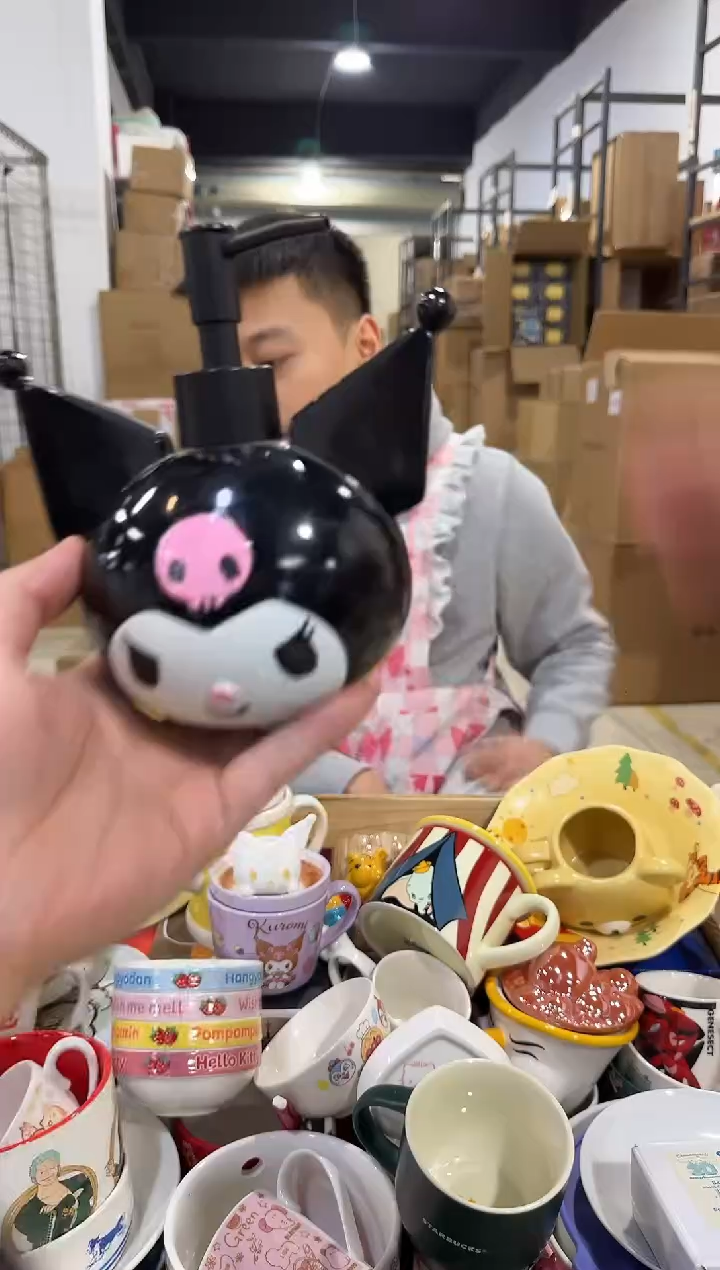 瓷片库洛米头按压瓶