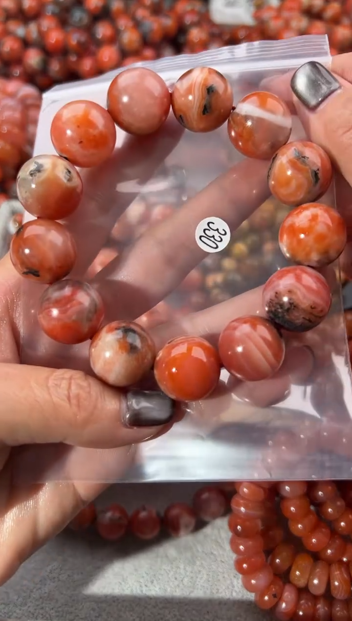 未镶嵌手串南红玛瑙17+