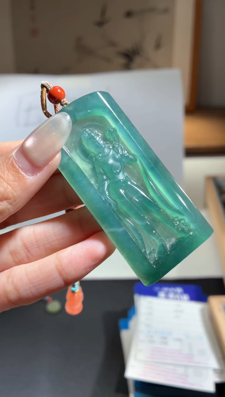 吊坠(不含链)未镶嵌翡翠观音