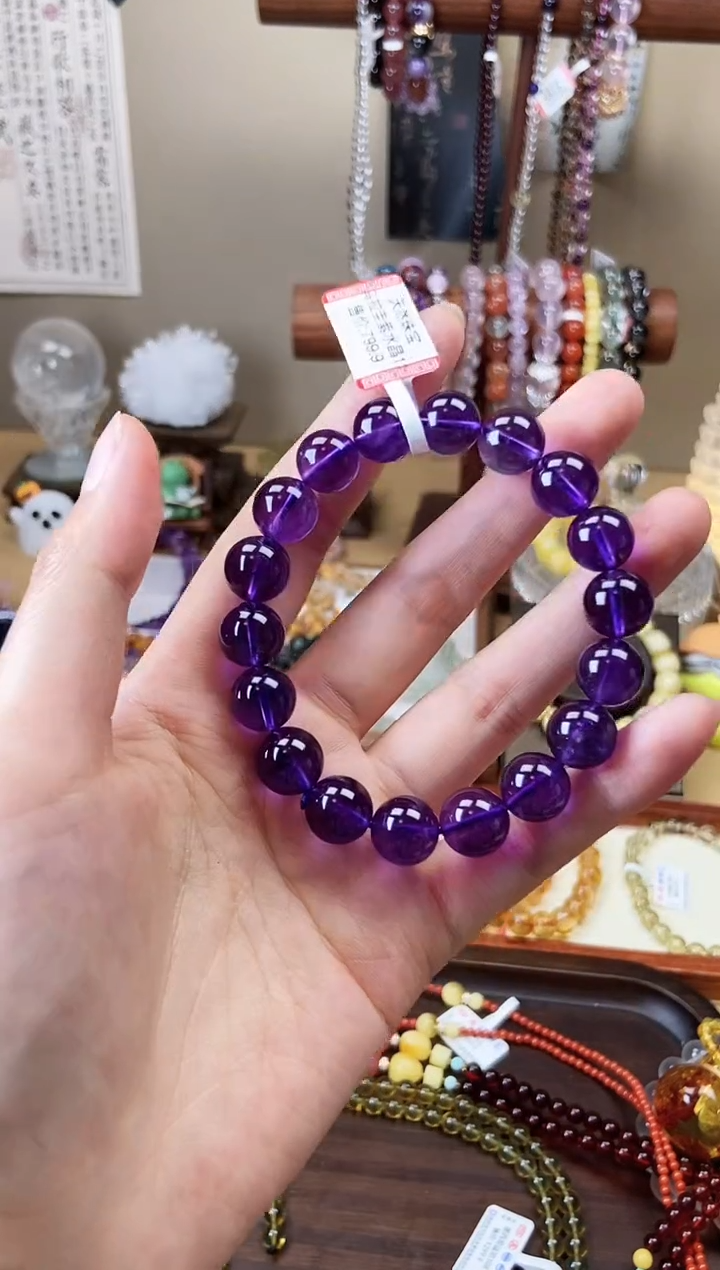 水晶手链未镶嵌乌拉圭紫水晶11mm