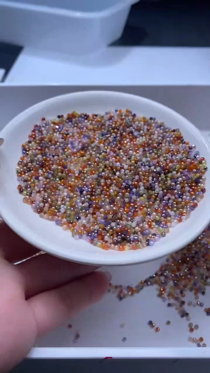 颈饰未镶嵌水晶X137彩色碧玺2mm*70颗