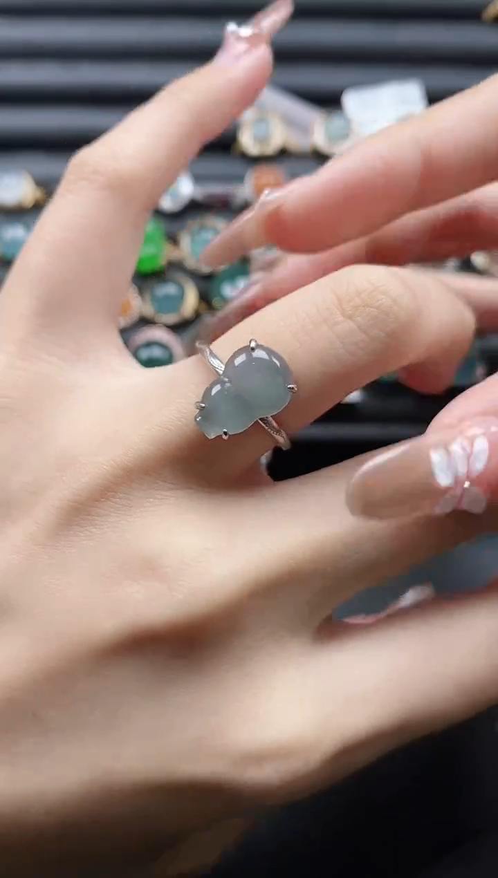 【闪购商品】翡翠戒指银S925镶嵌1111