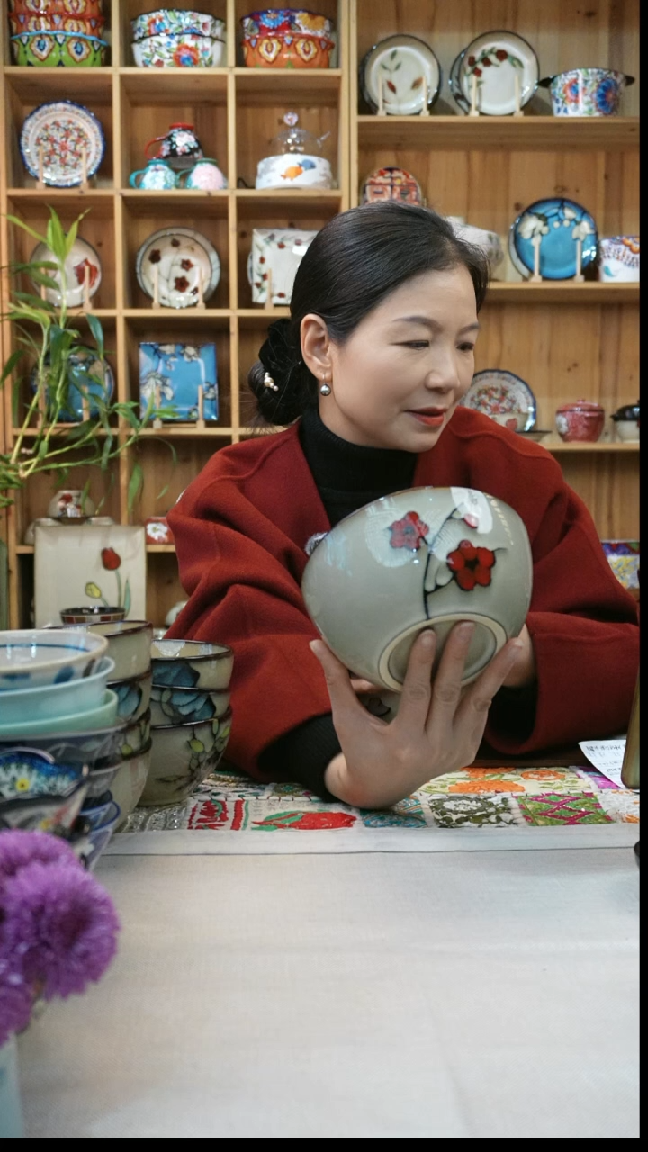 瓷片小可陶瓷一组2个面碗