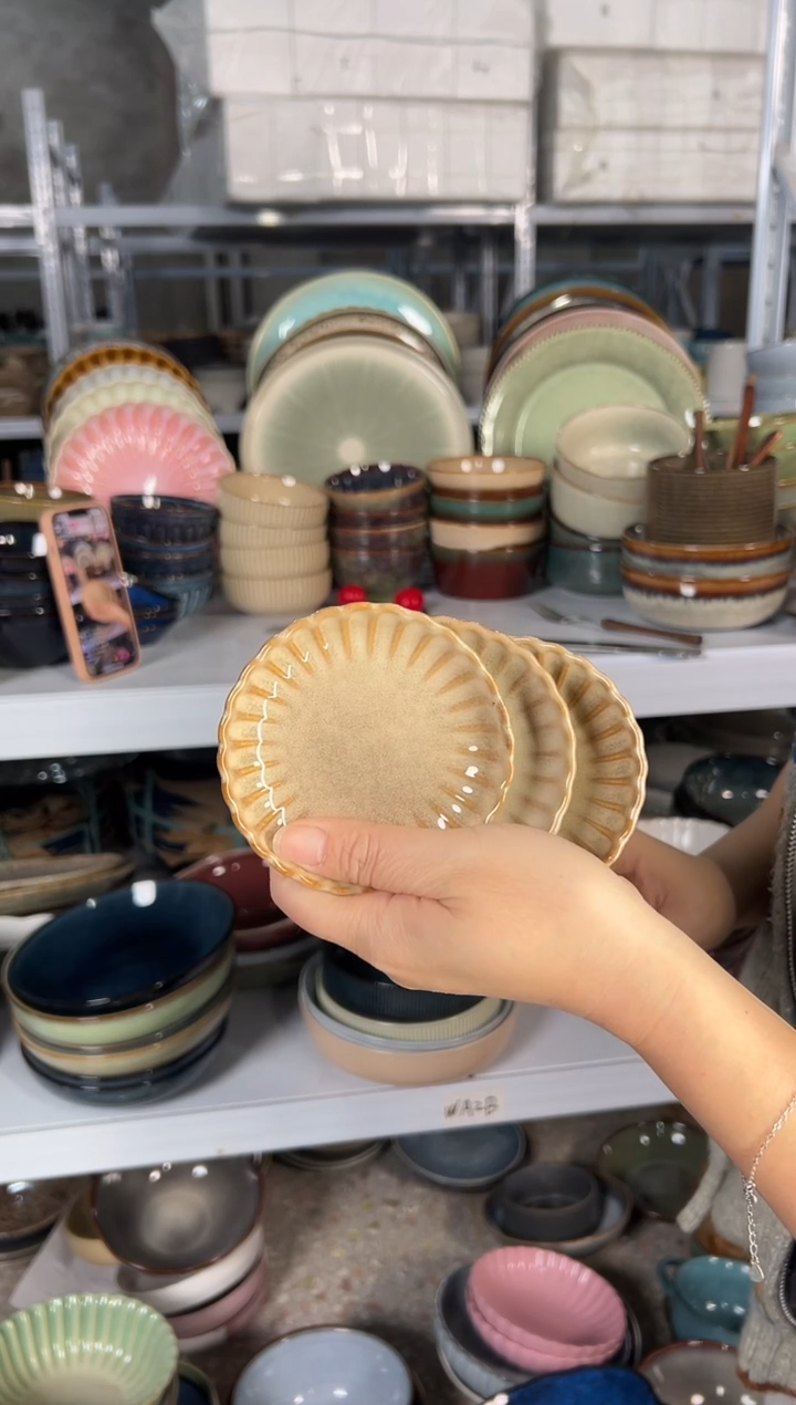 陶瓷外贸尾货瑕疵满20包邮X3碟子