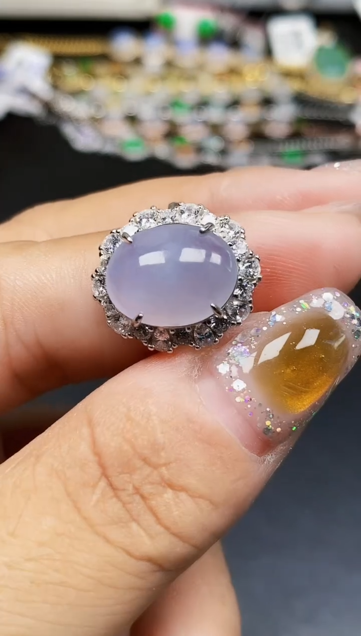 银S925镶嵌戒指翡翠2079