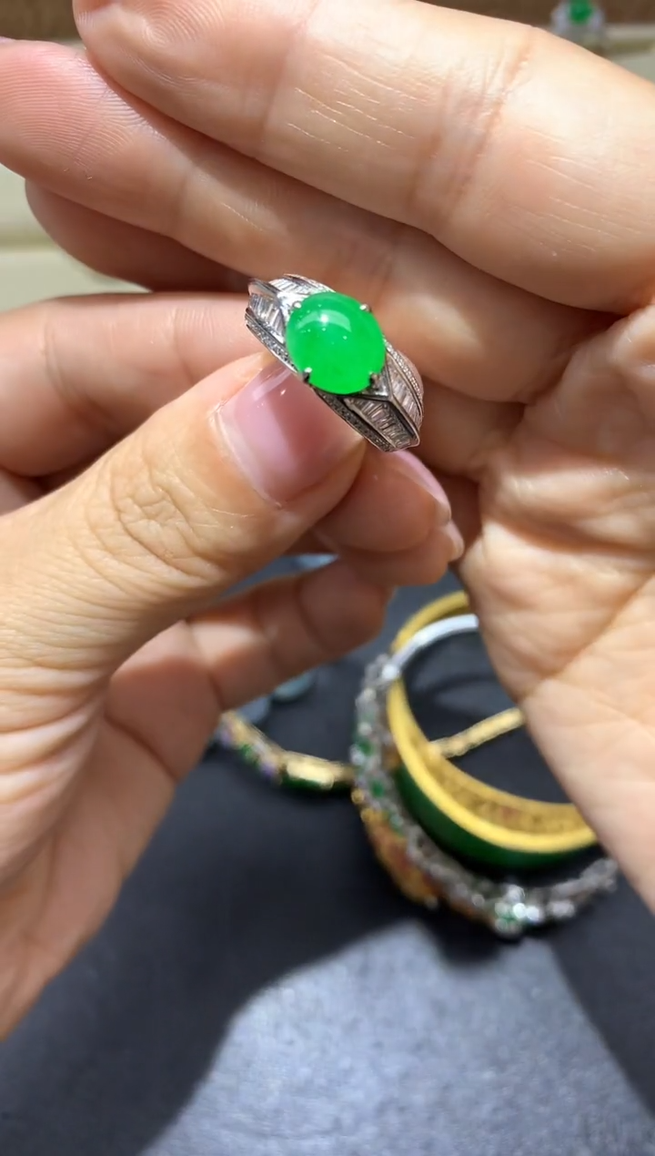 【闪购商品】翡翠戒指18K金镶嵌530-中国好珍宝