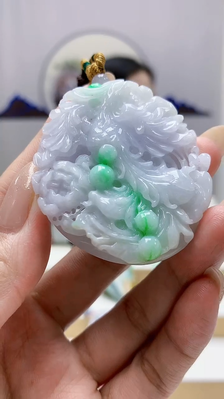 未镶嵌定制翡翠4852MM-毛货挂件15