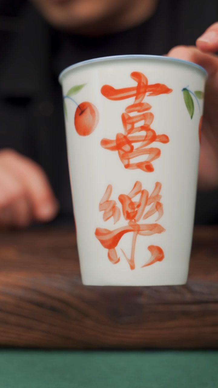 【闪购商品】瓷片40寻一缕瓷香杯釉下手工手绘瓷器