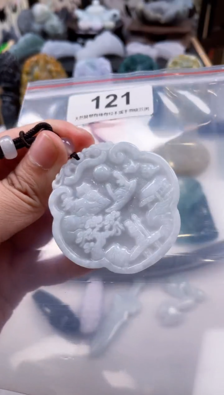 【闪购商品】翡翠颈饰未镶嵌天然缅甸A货翡翠121