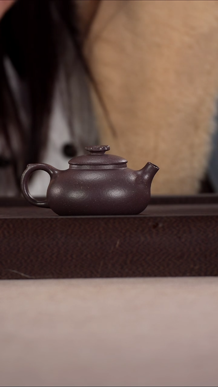 茶壶紫砂潮**哥老天青花钮“玉露”西施