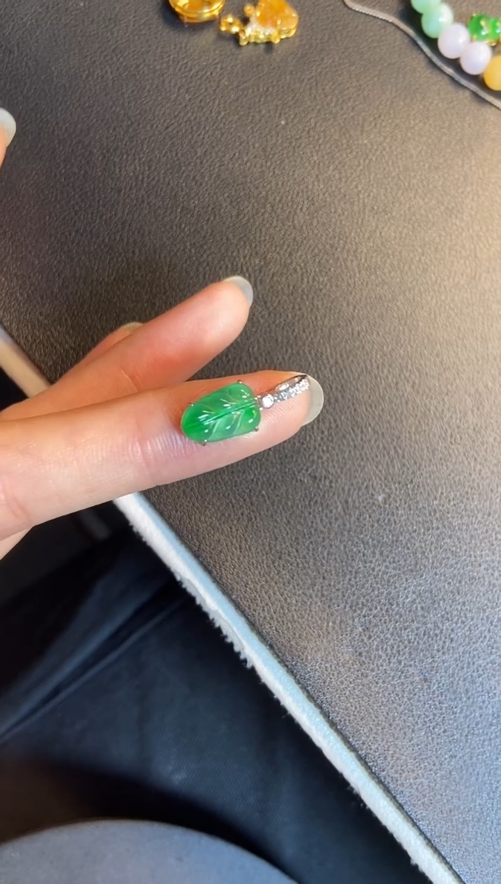 吊坠(不含链)银S925镶嵌翡翠1