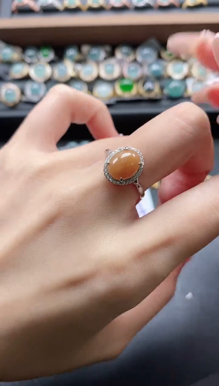 【闪购商品】翡翠戒指银S925镶嵌51151