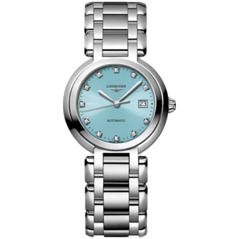 99新 Longines/浪琴 心月/蓝盘/钻刻/30盘/机械女表/九月