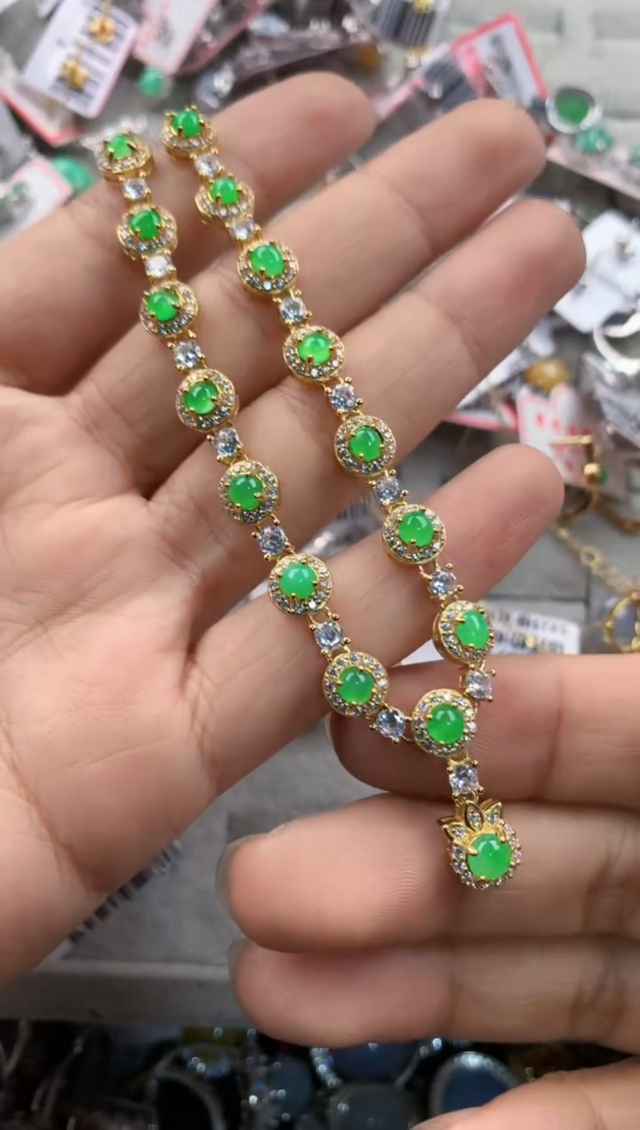 银S925镶嵌戒指翡翠5555---9