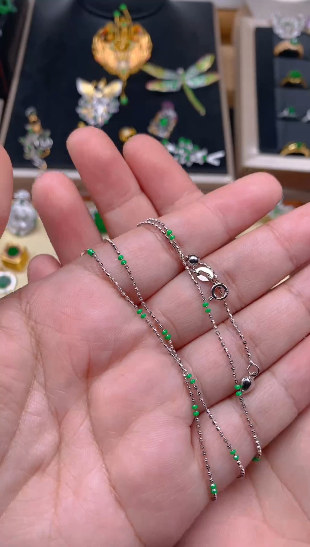 【闪购商品】翡翠吊坠(不含链)银S925镶嵌链子