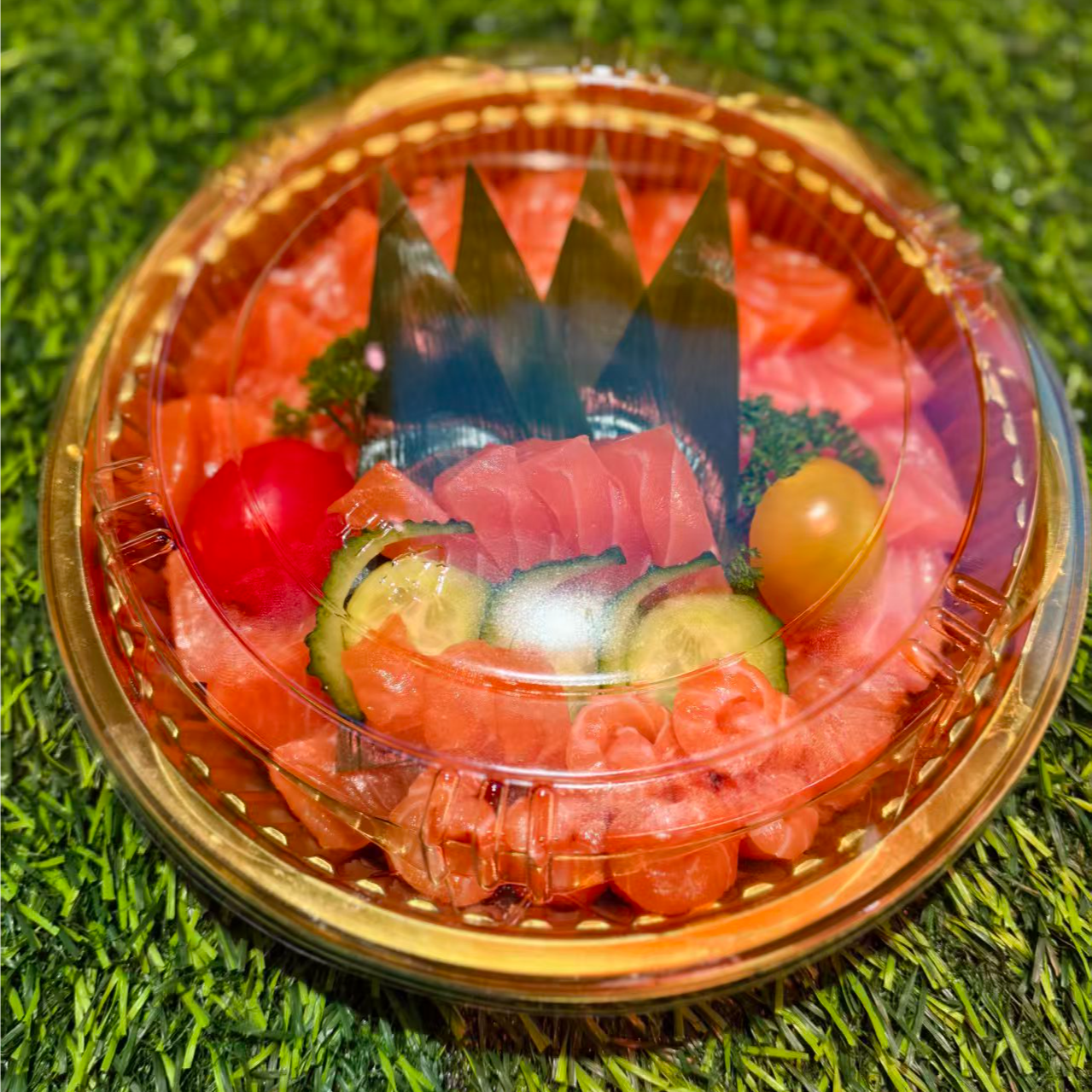 三文鱼 鱼柳后段（小肥）1盒250g左右（海鲜）摆盘随机！