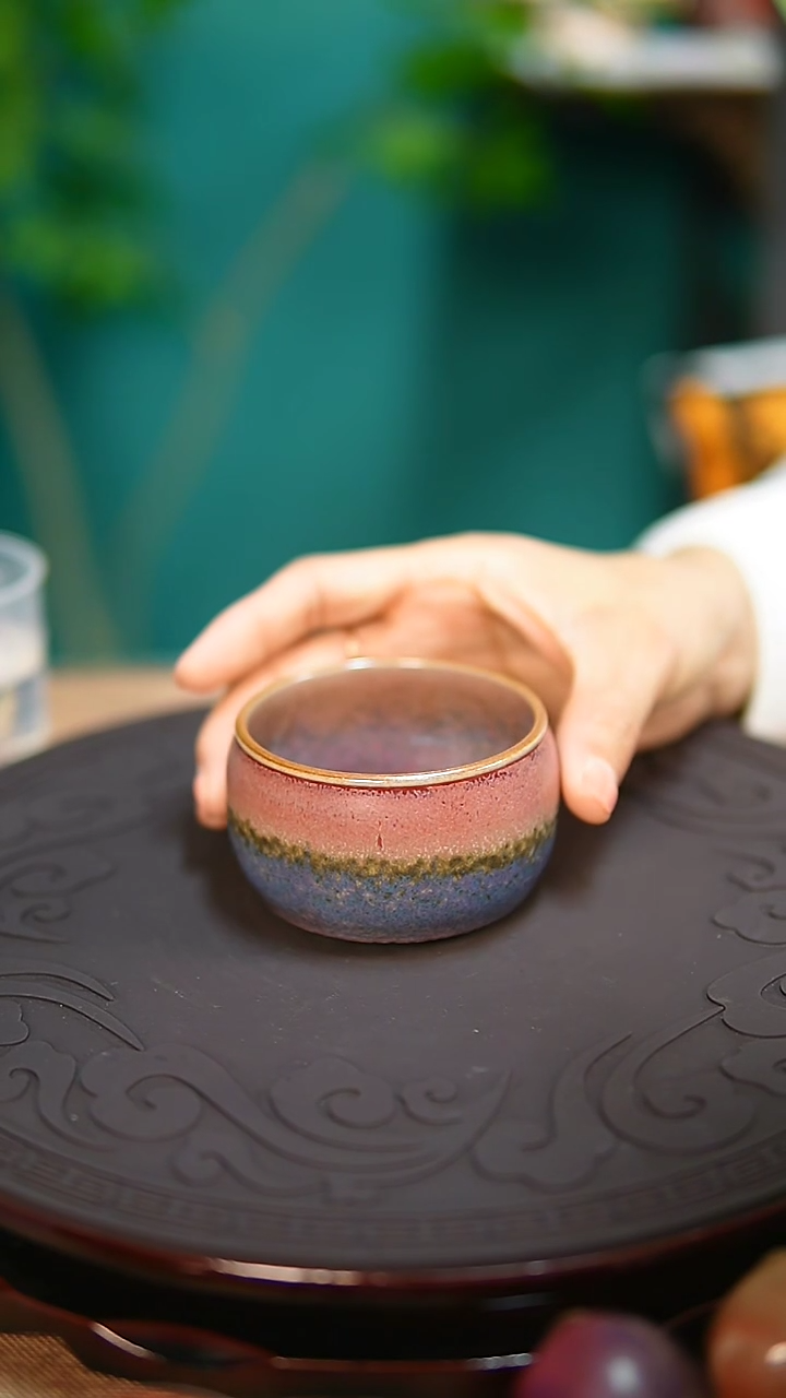 【闪购商品】杯原产地钧尚源钧瓷绿霞圆融