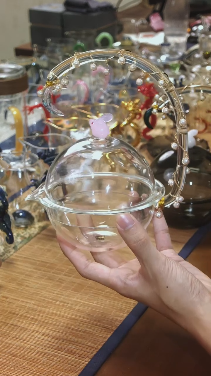 【闪购商品】望月壶透明色晶焱金标