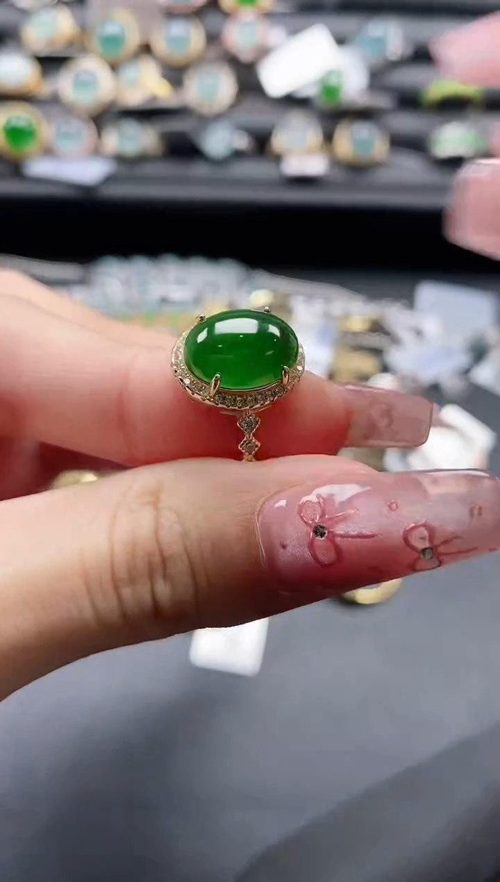 【闪购商品】翡翠戒指银S925镶嵌1111