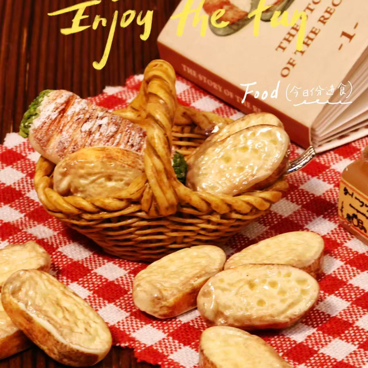 预售【开芯定制-迷你切片面包】高品仿真食玩 食玩diy配件