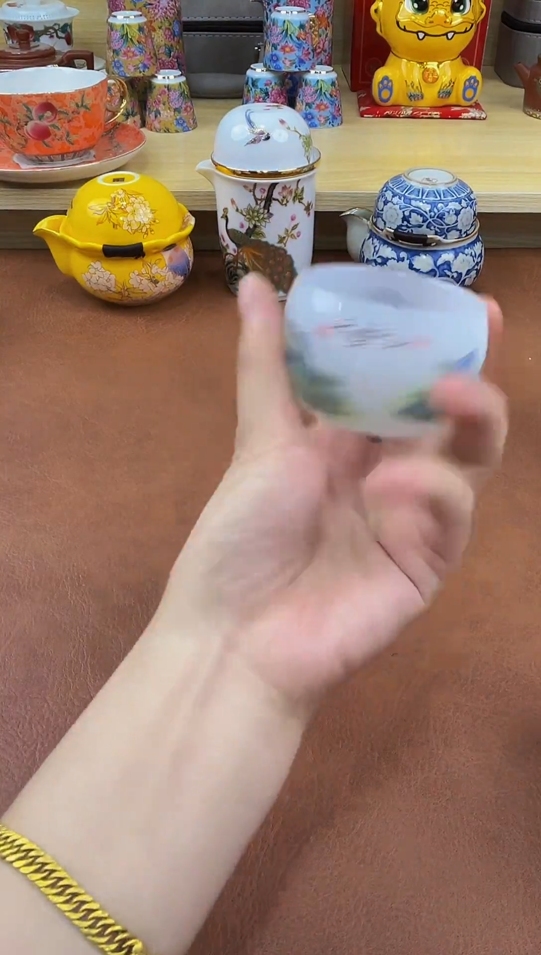 陶瓷茶具摆件旅行套组