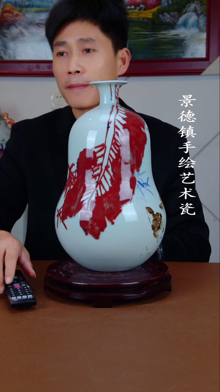 瓶景德镇手工手绘陶瓷摆件23