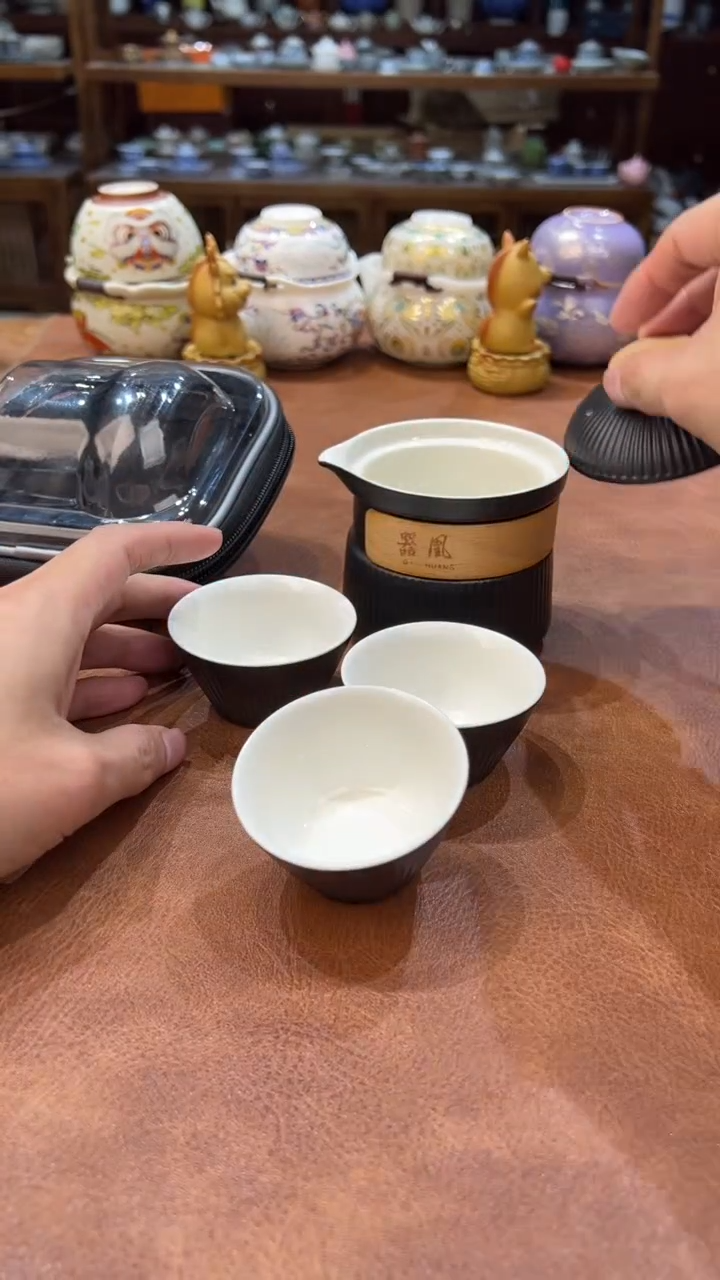 真的很便宜会开片的旅行茶具