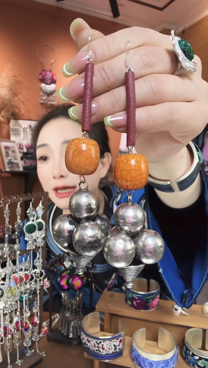 刺绣纯手工民族风耳环