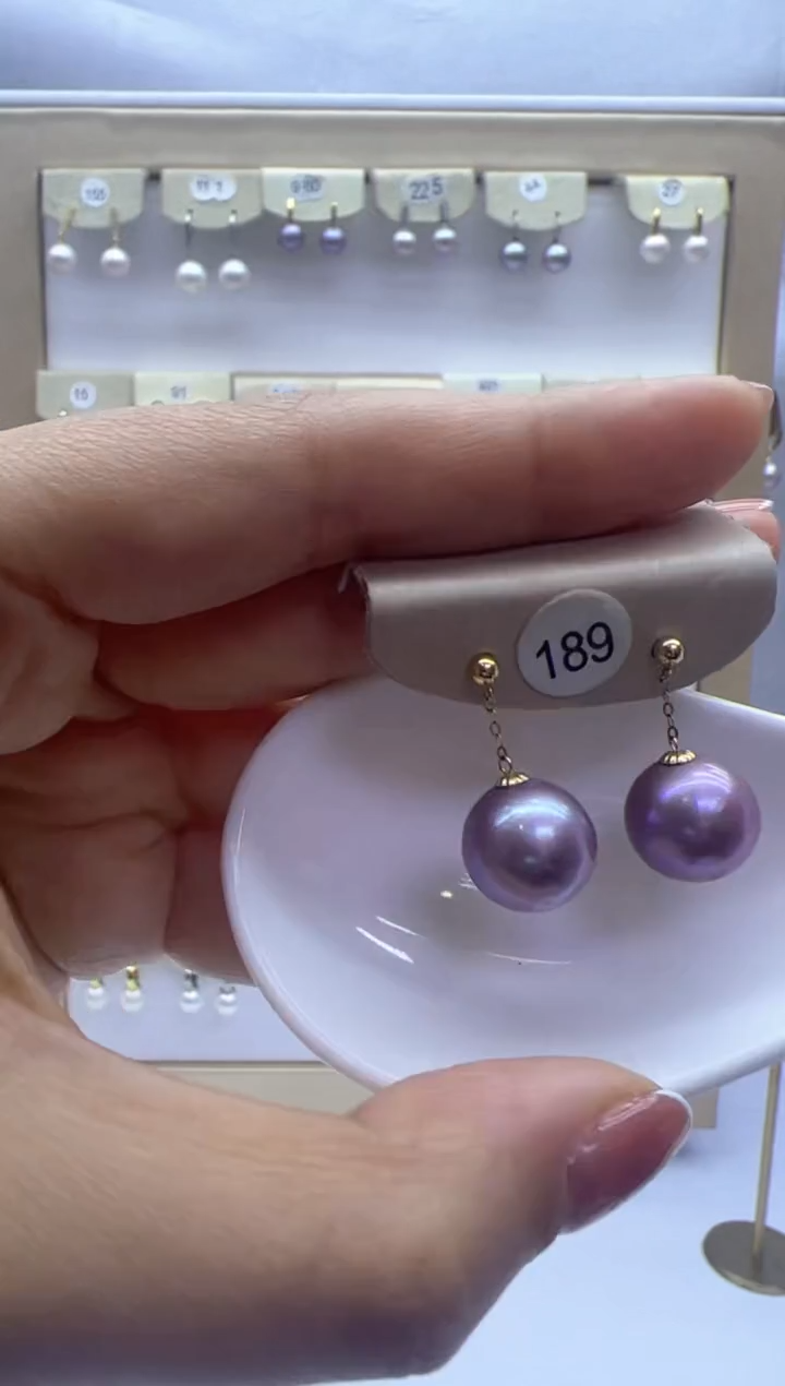 【闪购商品】淡水珍珠耳饰18K金镶嵌189