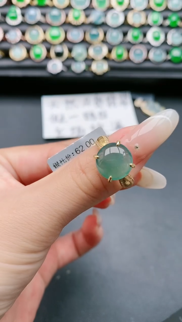 【闪购商品】翡翠戒指银S925镶嵌11111