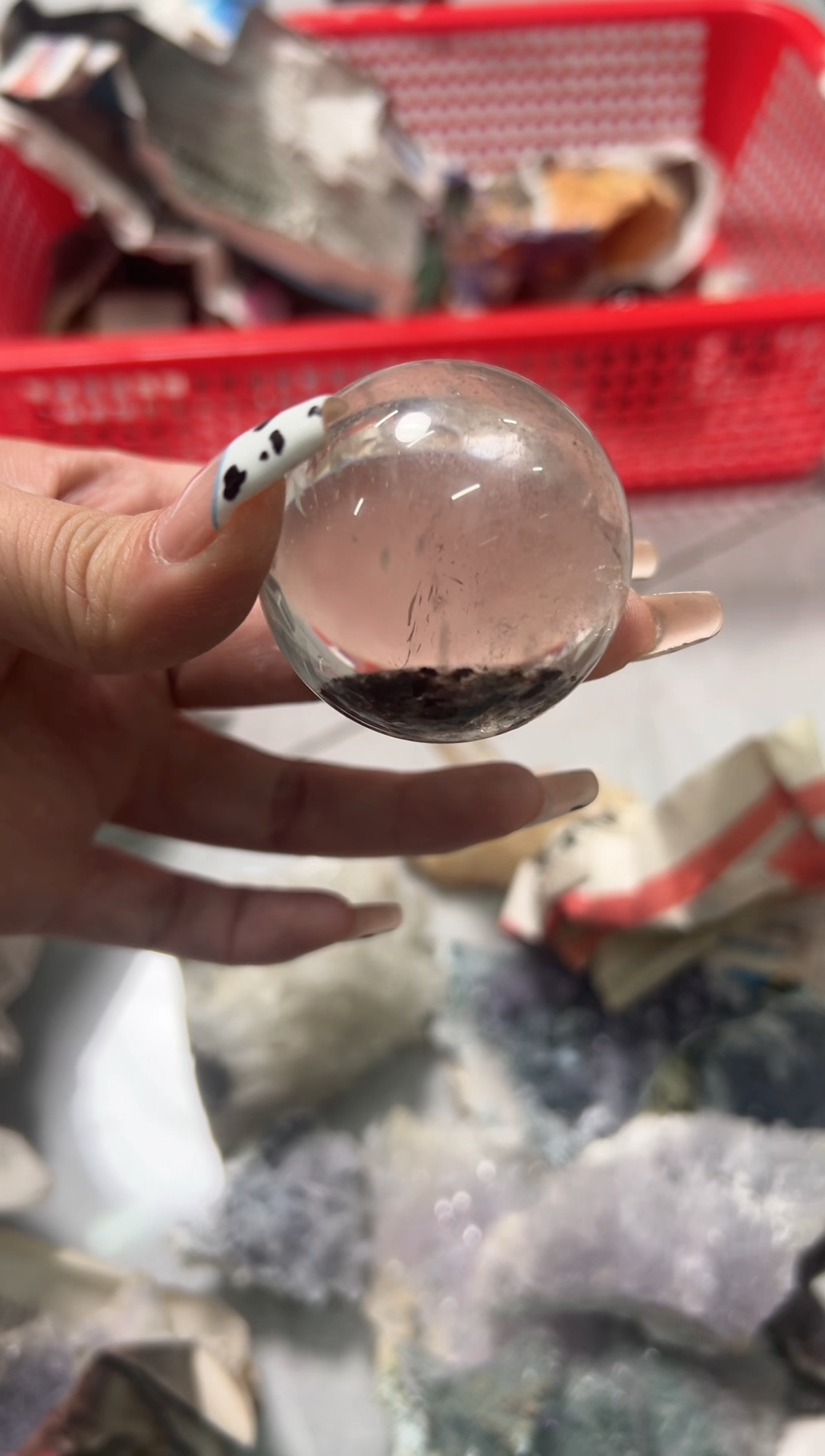 未镶嵌珠宝半成品水晶M904 约4.4cm