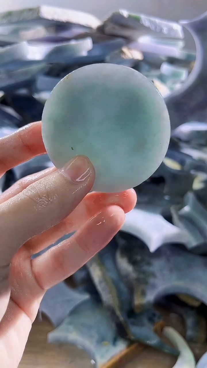 翡翠裸石缅甸翡翠A货文3214