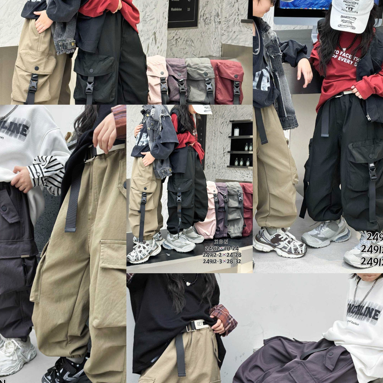 KH-2025链接的快乐链接T恤裤子韩版NO退NO换-3052黑