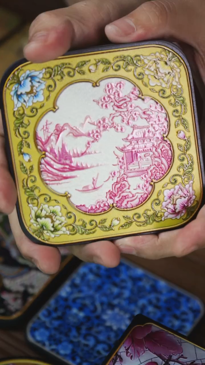 壹藏贰宝赏花镜杯垫一片
