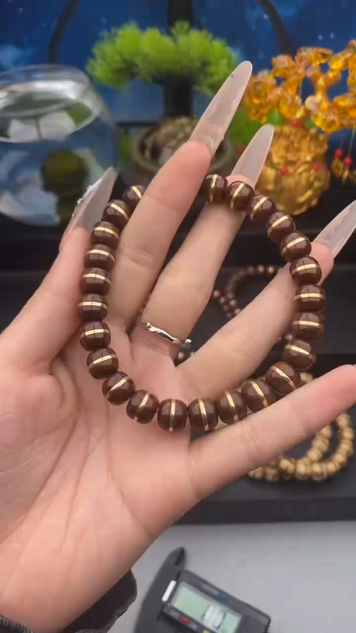 紫金鼠手串紫金鼠一线天雕刻15号