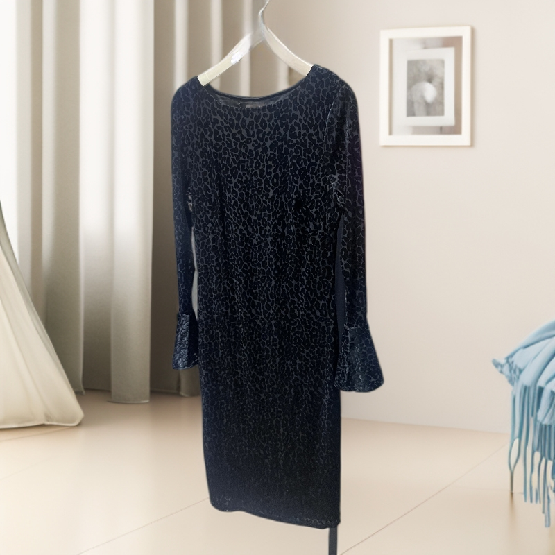 外贸喇叭袖法式伞裙连衣裙女装百搭女士秋冬25823936