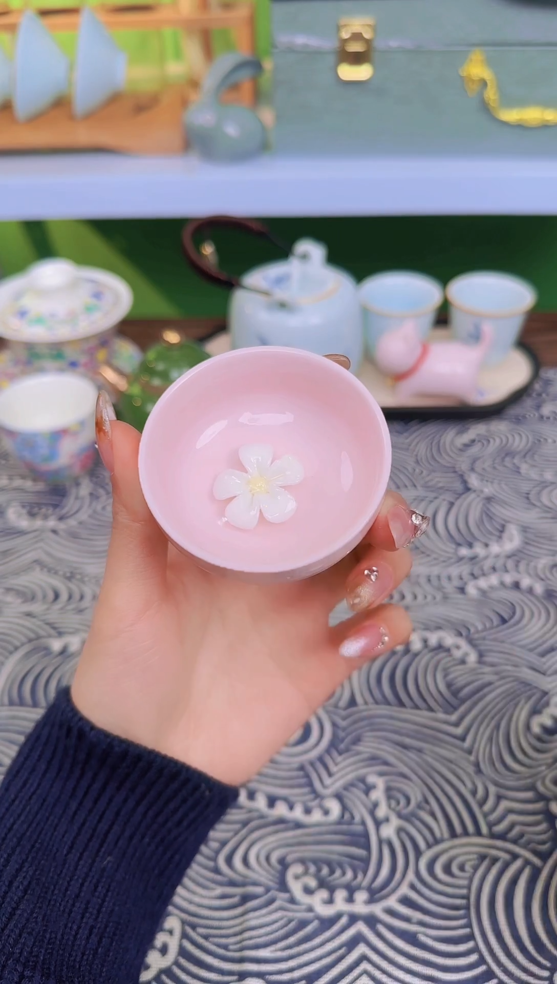 【闪购商品】当茶遇上捏花茶杯（粉）
