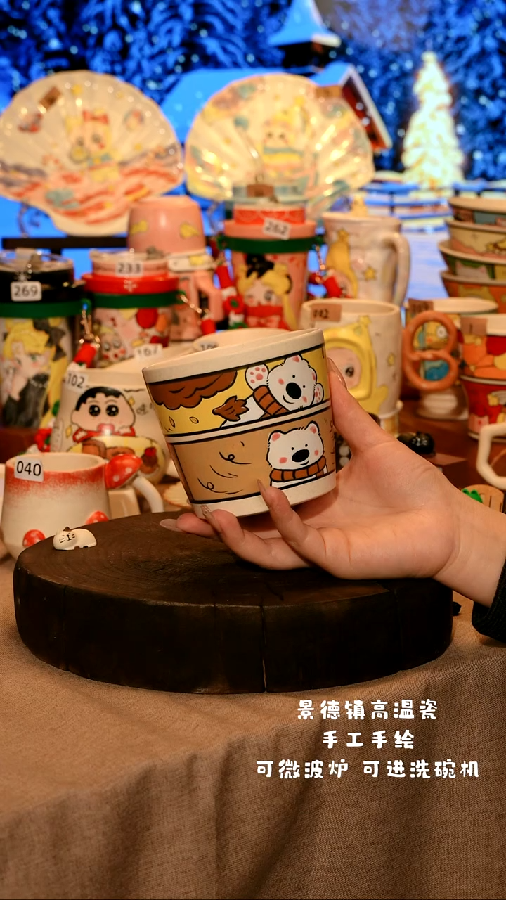 陶瓷066景德镇原创设计师款高温陶瓷手工手绘餐具碗盘子